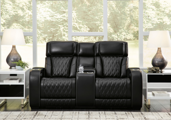 Boyington Black Power Reclining Loveseat - Image 2
