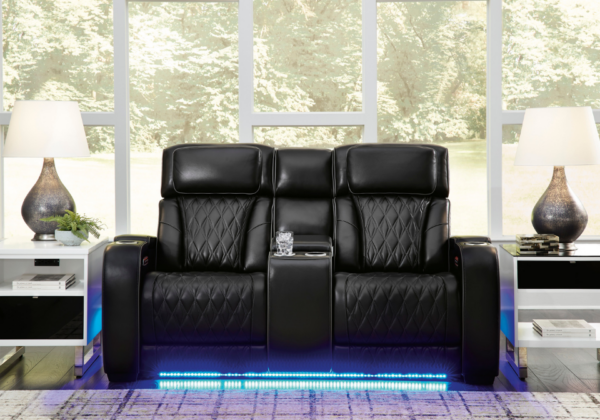 Boyington Black Power Reclining Loveseat - Image 3