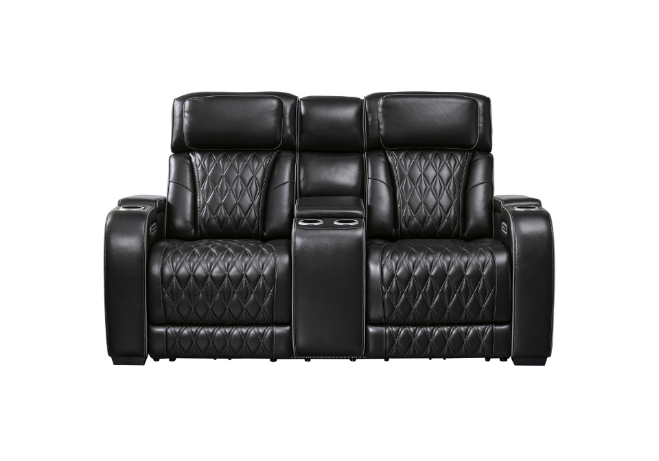 Boyington Black Power Reclining Loveseat