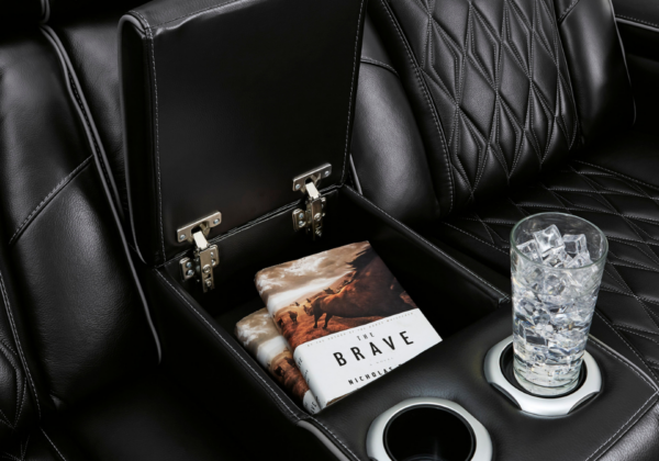 Boyington Black Power Reclining Loveseat - Image 5