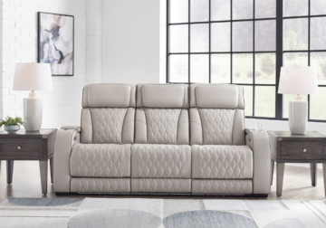 Alternative view of Boyington Gray Power Reclining Sofa