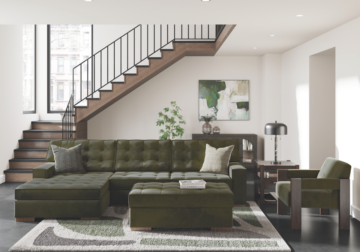 Alternative view of Caspian-Town Olive LAF Sofa Chaise