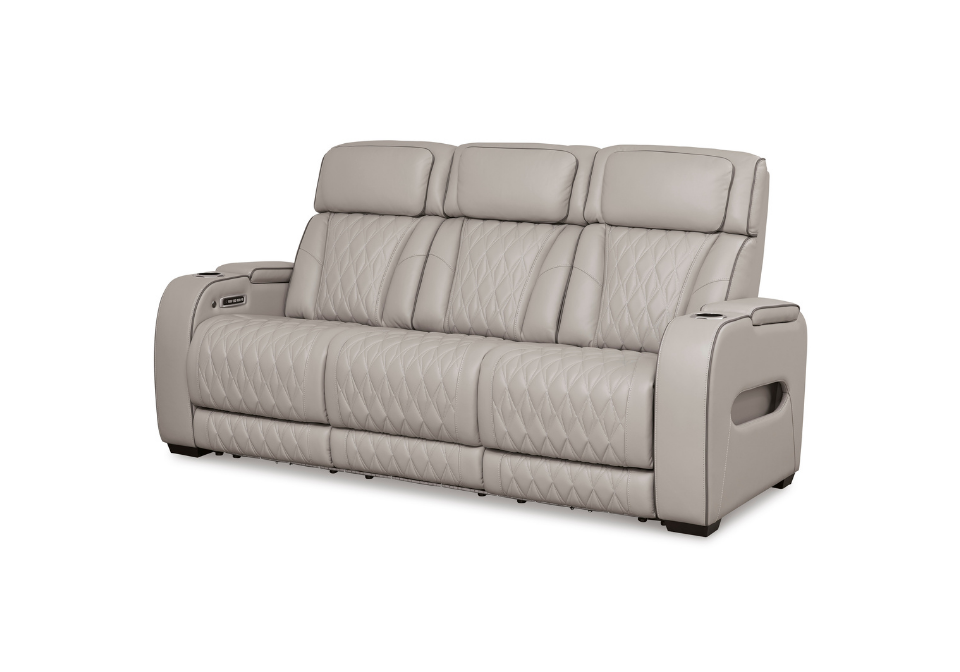 Boyington Gray Power Reclining Sofa