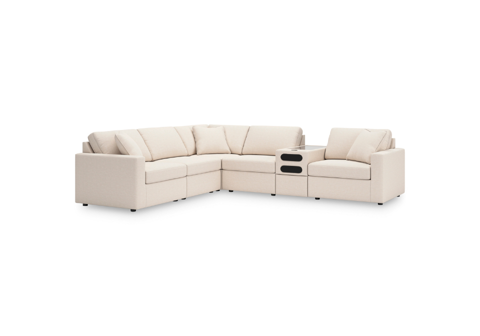 ModMax Oyster 6-Piece Sectional with Audio Console