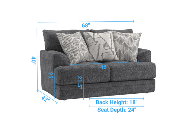 Tyson Slate Loveseat - Image 3