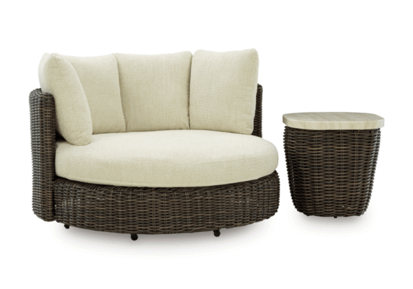 Kimora Swivel Lounge Chair with Cushion - Image 3
