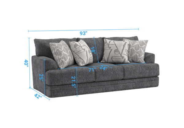 Tyson Slate Sofa - Image 3