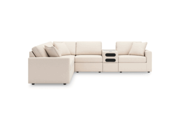 Alternative view of ModMax Oyster 6-Piece Sectional with Audio Console