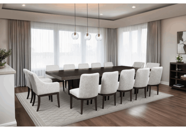 Burkhaus Dark Brown RECT Dining Room EXT Table - Image 3