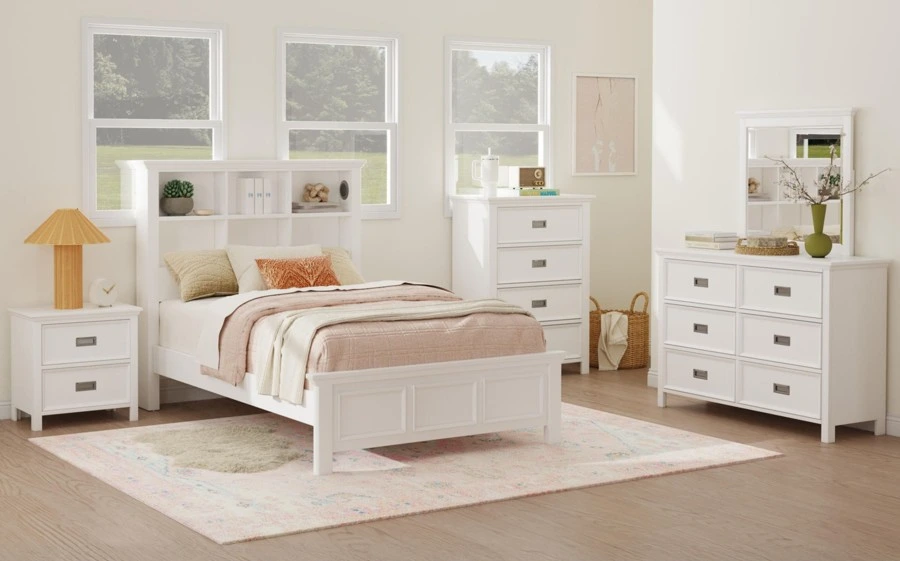 Hampton Kids White 4-Piece Full Bed Set
