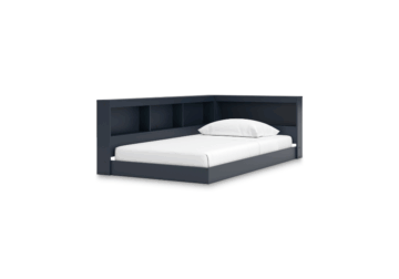 Simmenfort Navy Twin Bookcase Storage Bed