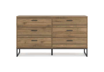 Alternative view of Deanlow Honey Six-Drawer Dresser