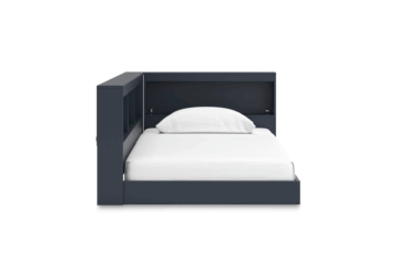 Alternative view of Simmenfort Navy Twin Bookcase Storage Bed