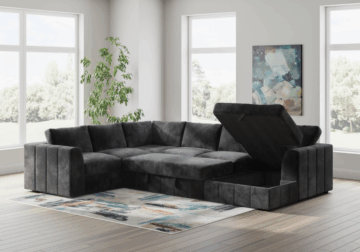 Armfield Pop-Up Sleeper Four-Piece Sectional with Storage Chaise