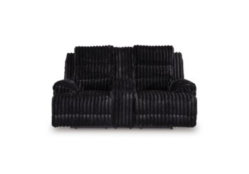 Alternative view of Rhines Falls Onyx Double Reclining Power Loveseat W/console