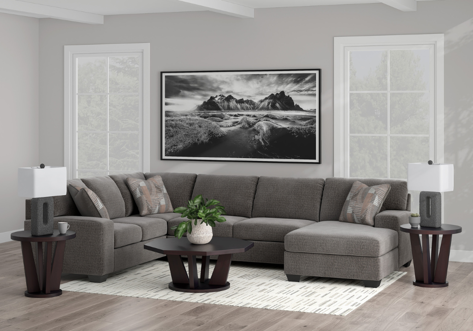 Clarington Three-Piece Sectional with RAF Chaise