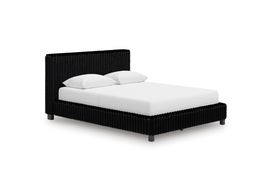 Zuraleus Black King Upholstered Bed