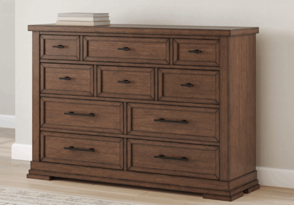 Taffenbrook Brown Six-Drawer Dresser - Image 4
