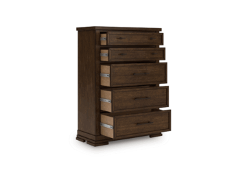 Alternative view of Taffenbrook Brown Five-Drawer Chest