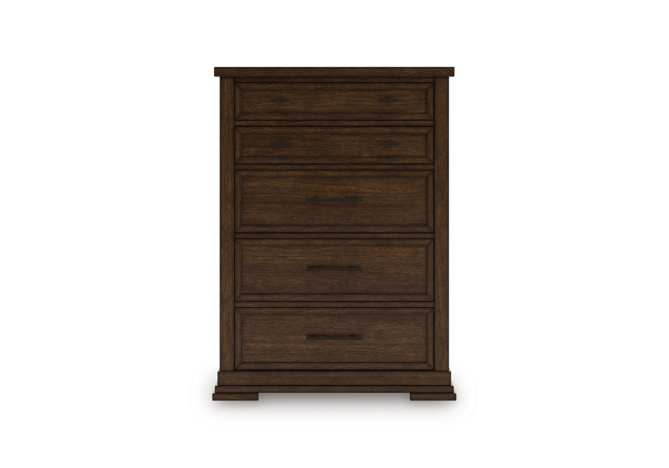 Taffenbrook Brown Five-Drawer Chest