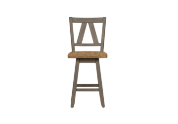 Alternative view of Lindsey Farm Gray Counter-Height Swivel Chair