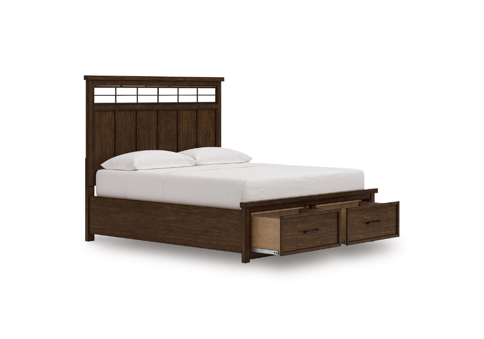 Taffenbrook Brown Queen Panel Storage Bed