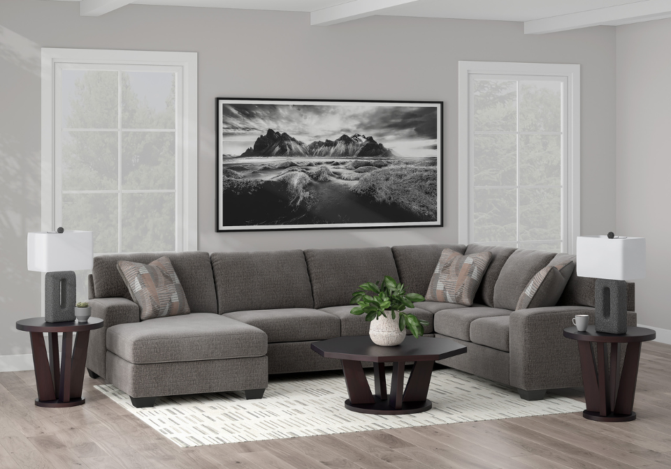 Clarington Three-Piece Sectional with LAF Chaise