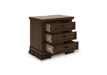 Alternative view of Taffenbrook Brown Three-Drawer Nightstand