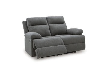 Alternative view of Side-Swipe Charcoal Reclining Loveseat