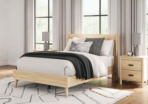 Cabinella Tan Full Platform Panel Bed - Image 3