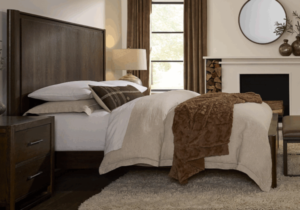 Lodge & Loft Dark Oak Queen Bed - Image 5