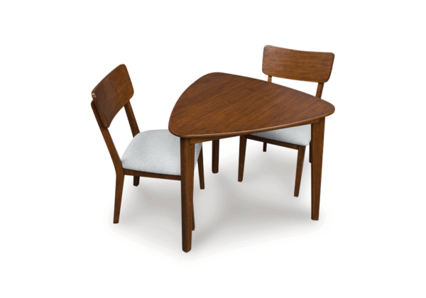 Tameride Brown Triangle Dining Room Table w/ 2 Chairs - Image 2