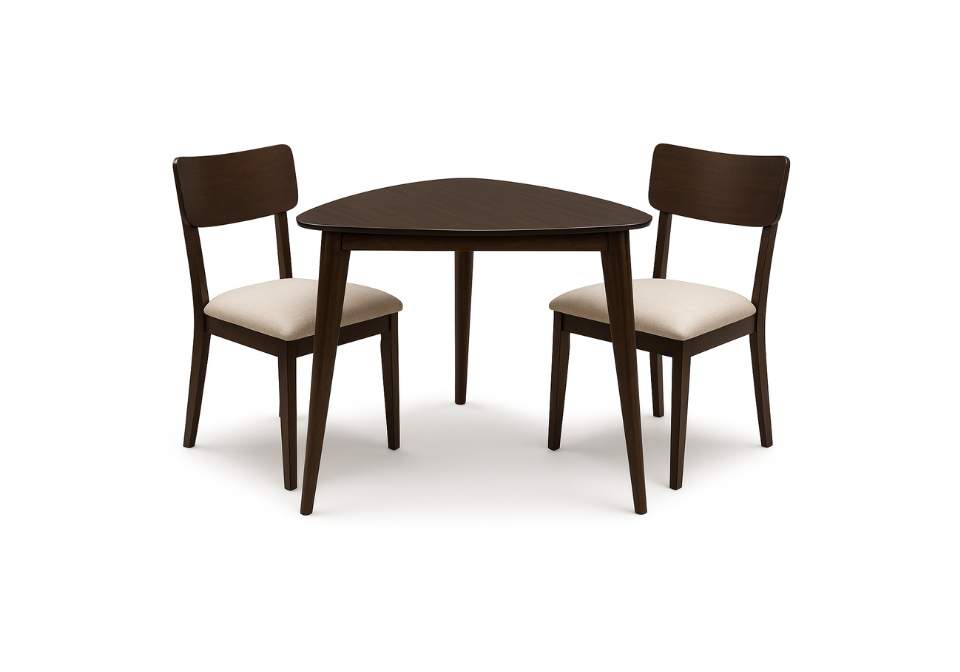 Mallenette Merlot Triangle Table Set