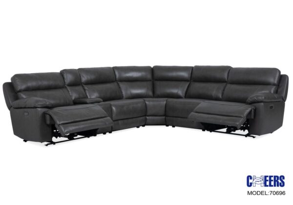 Madrid Granite 6 Piece Power Reclining Sectional - Image 3