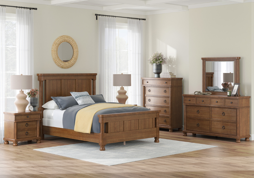 Rowlenstown Brown King 4-Piece Set