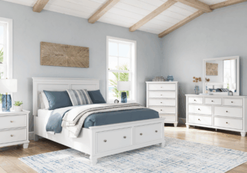 Fortman White Queen Storage Five-Piece Set
