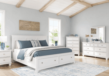 Fortman White King Storage Four-Piece Set