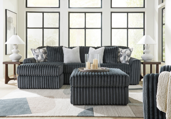 Midnight-Madness Gunmetal 2-Piece Sectional - Image 2