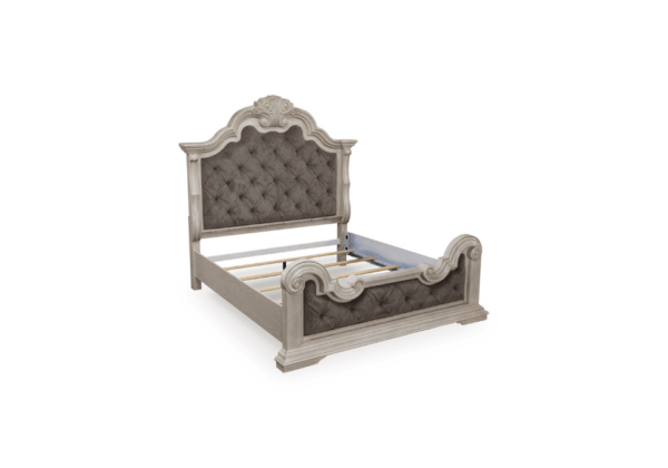 Bruchandi Antique White Upholstered King Bed - Image 6