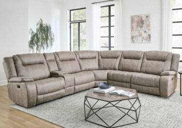 Griffin Brown Reclining 6-Piece Sectional