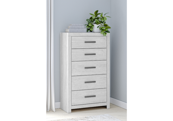 Cayboni Whitewash Five-Drawer Chest - Image 3
