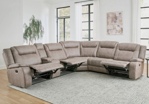 Griffin Brown Reclining 6-Piece Sectional - Image 3