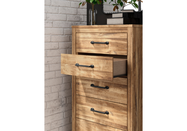 Maystonna Tan Five-Drawer Chest - Image 2