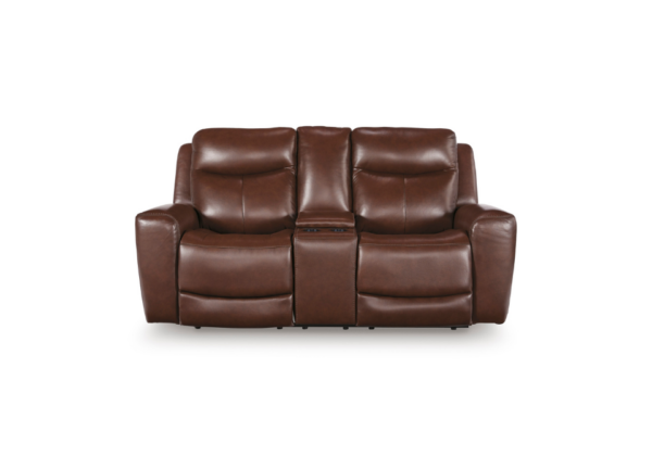 Next Move Mahogany Power Reclining Loveseat - Image 2