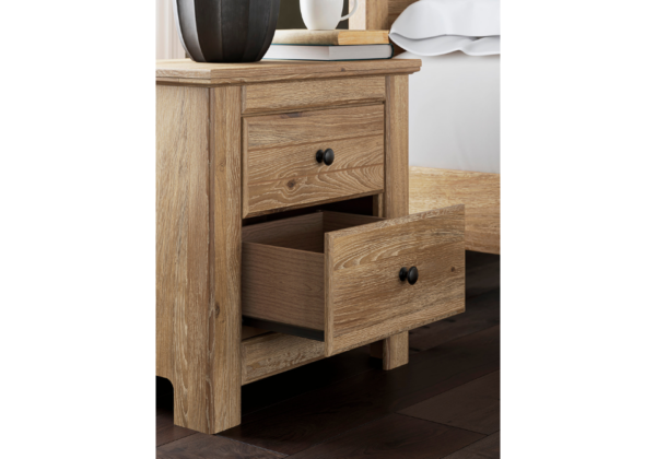 Makidern Tan Two-Drawer Nightstand - Image 2