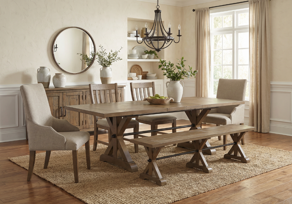 Yellowstone Brown Dining Room Set