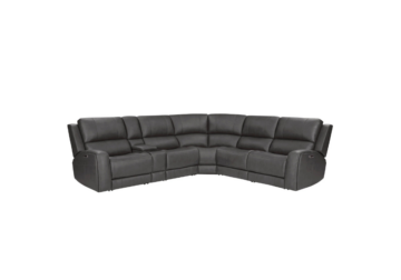 Alternative view of Mont Blanc Gray 6-Piece Power Reclining Sectional