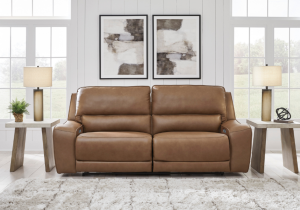 DeepWakes Caramel Power Reclining Sofa - Image 3