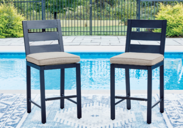 Alternative view of East Beach Navy Blue Barstool