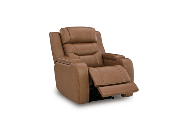 Knightington Caramel Power Recliner w/ Audio Seating - Image 2